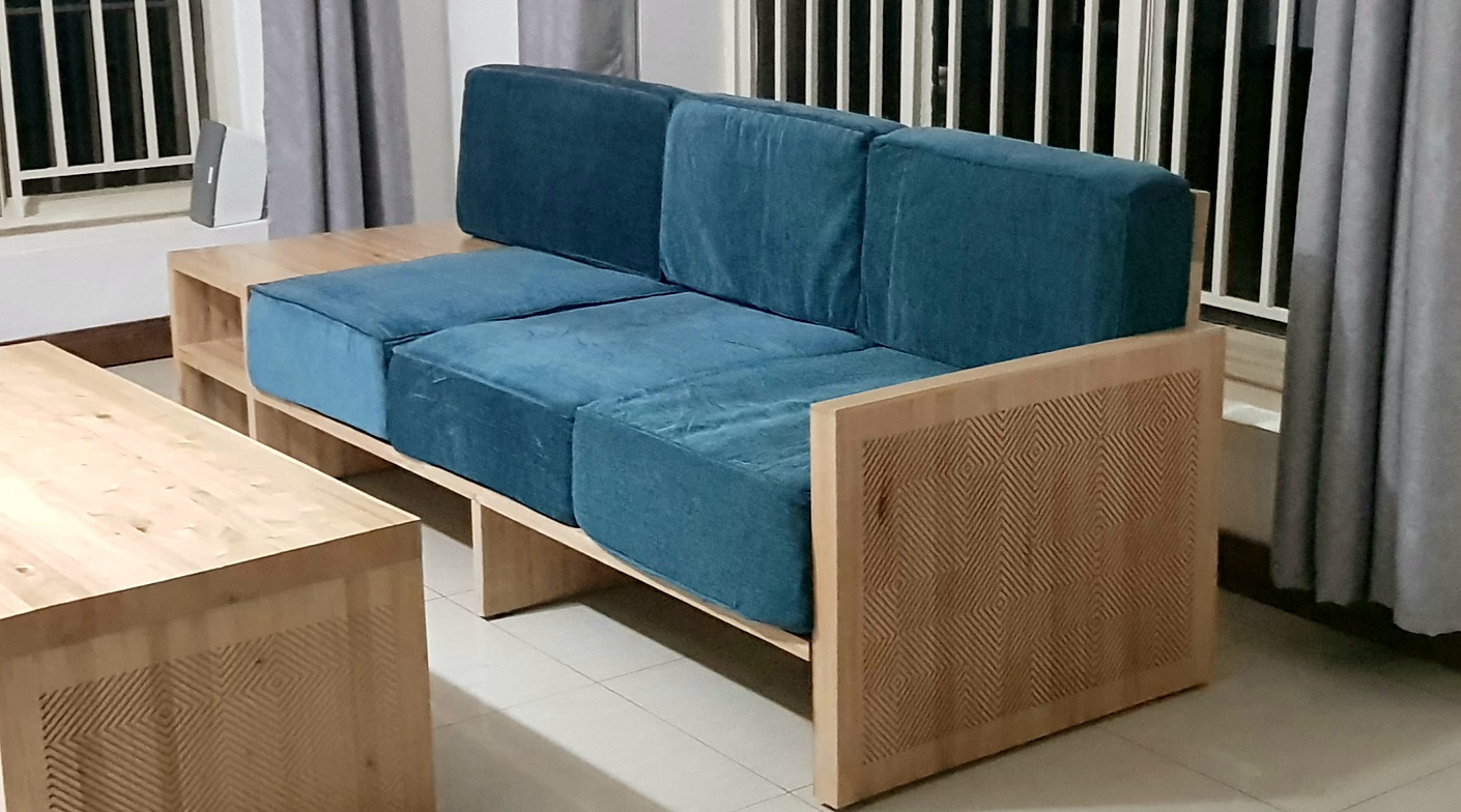 3-seater sofas · Wood · Blue · New · RWF 710,000 · kigali