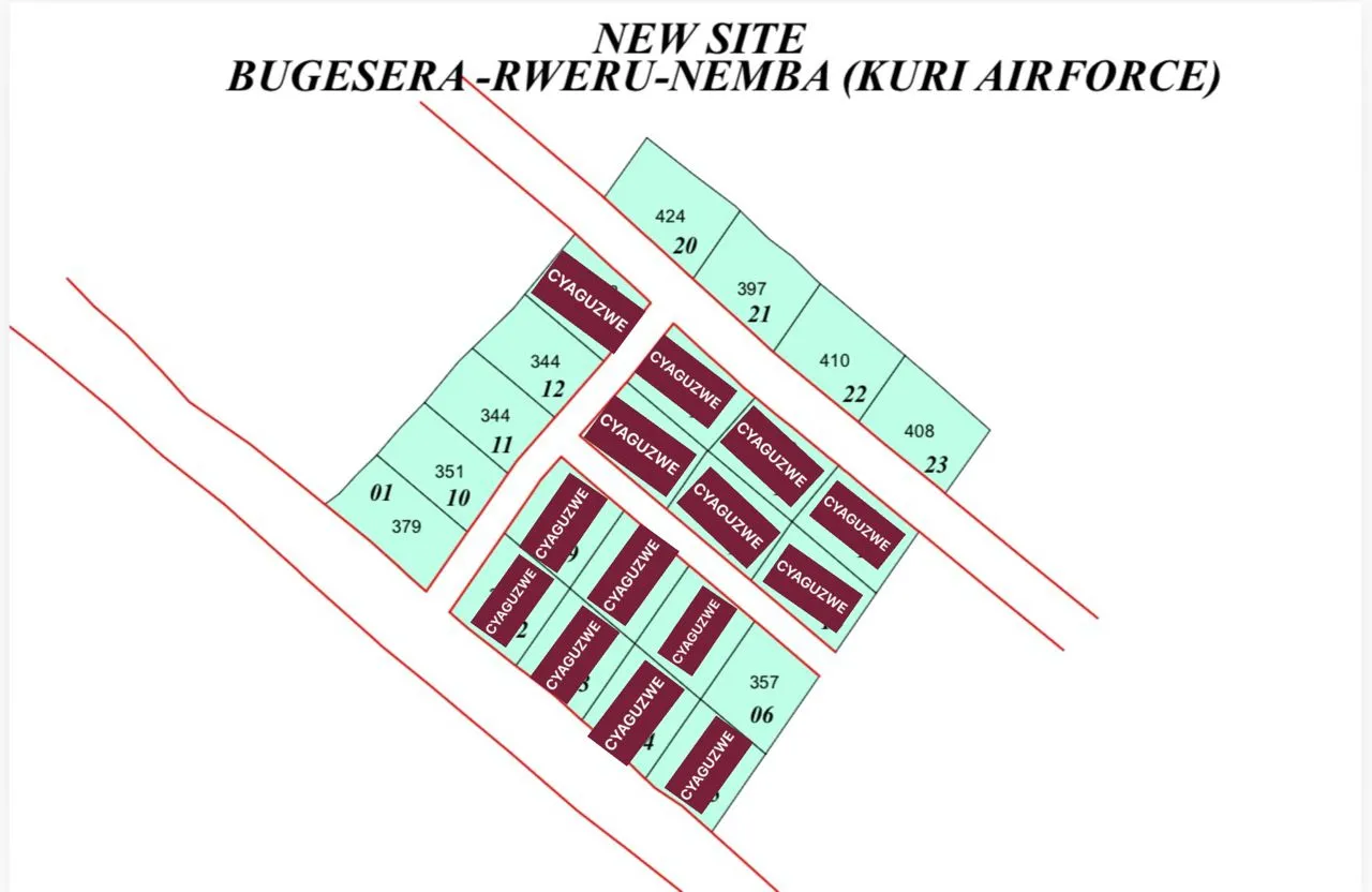 Residential Plots for Sale in Rweru, Bugesera – 300–408 m² | 4.5 Million RWF | Air Force (Nemba)